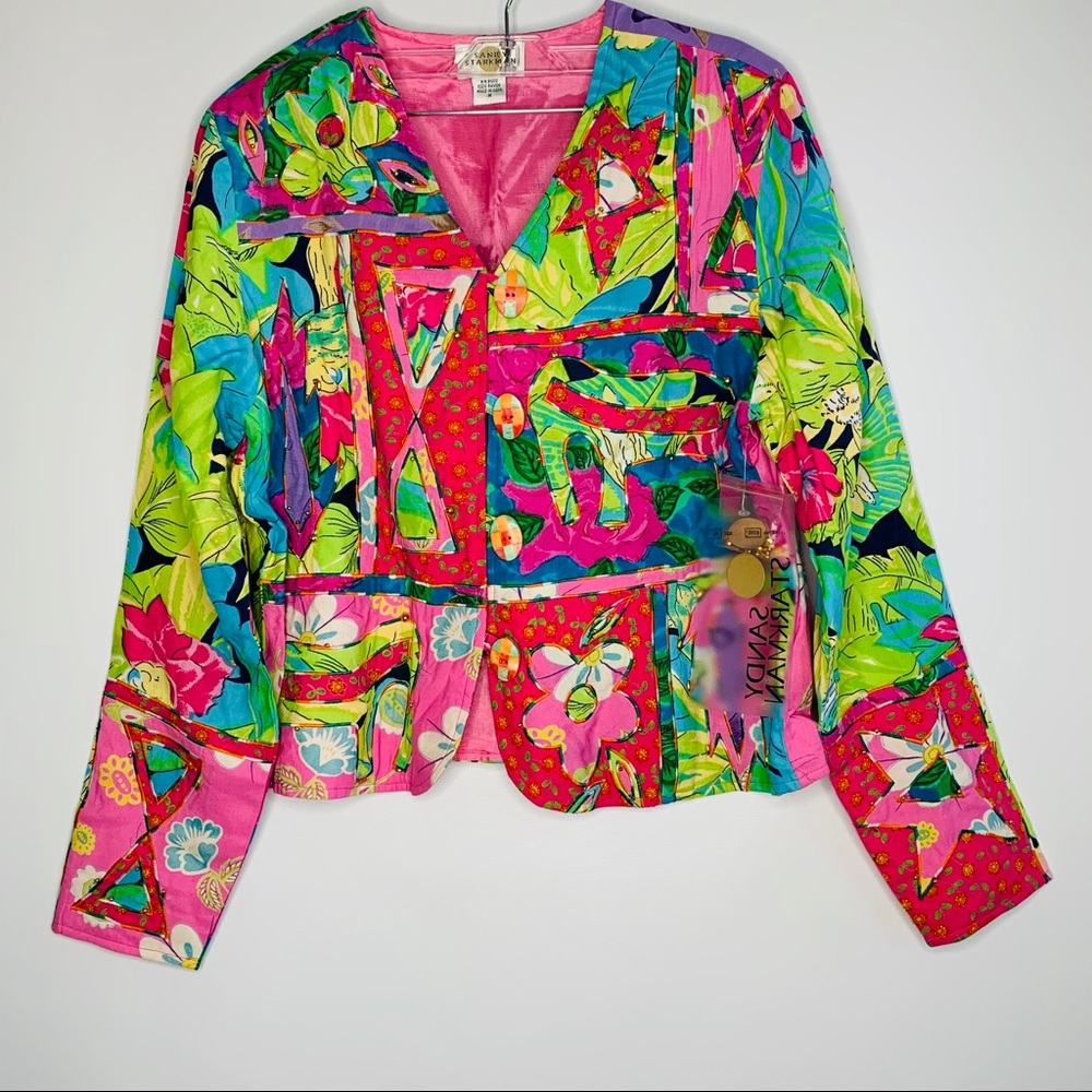 VTG Sandy Starkman Patchwork Floral Jacket